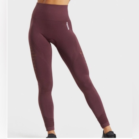 Gymshark Pants - Like New Gymshark Energy+ Seamless Leggings - Berry Red
